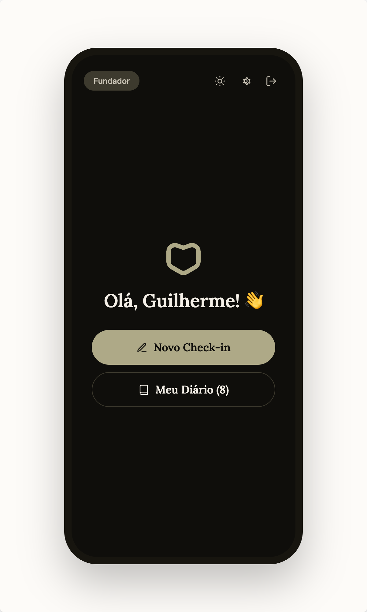 Home — daily check-in entry point